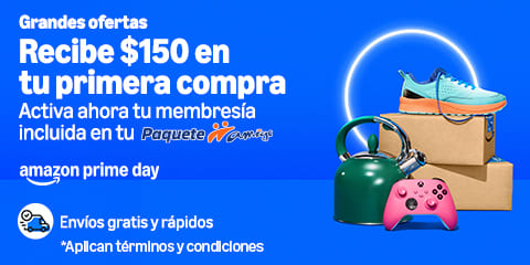 recibe $150 para tu primera compra en amazon prime solo con paquete amigo de telcel