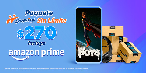 activa paquete amigo sin limite por doscientos setenta con amazon prime y beneficios