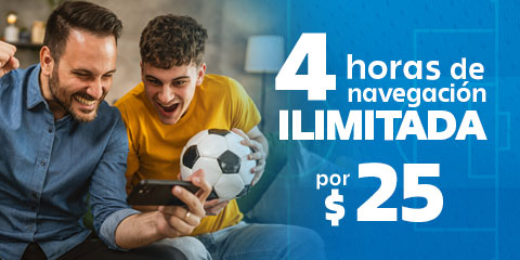 disfruta de cuatro horas de navegacion ilimitada por veinticinco pesos solo en telcel
