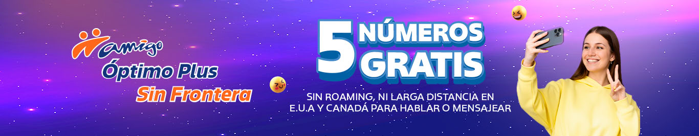 disfruta de cinco numeros gratis para hablar y mensajear con amigo optimo sin frontera