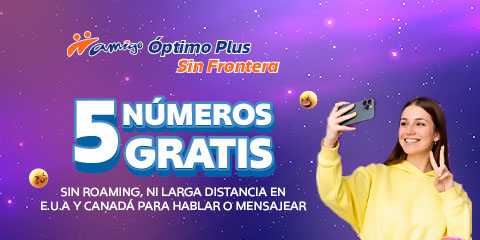 disfruta de cinco numeros gratis para hablar y mensajear con amigo optimo sin frontera