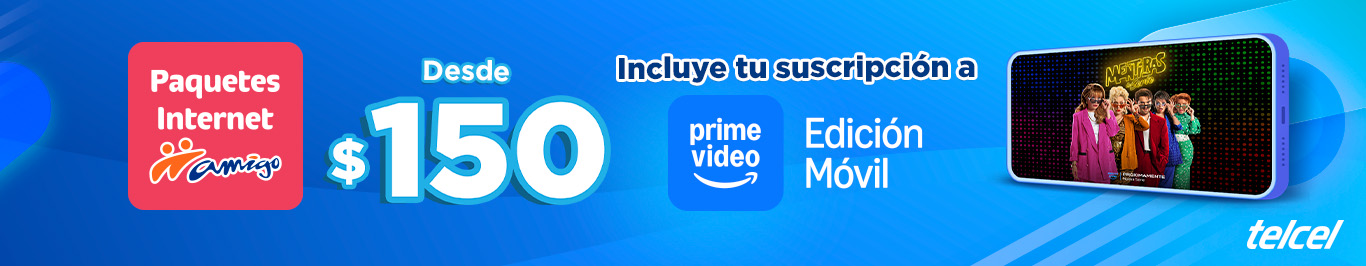 paquetes amigo sin limite de telcel desde 150 pesos incluye tu suscripcion a prime video