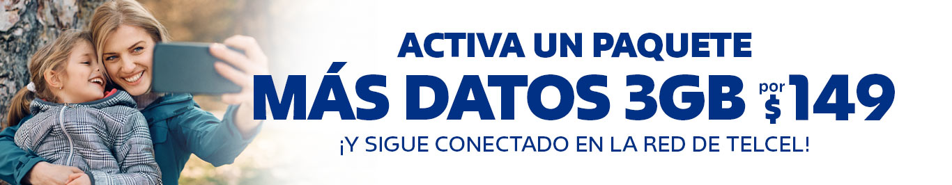 activa un paquete mas datos y sigue conectado con la mejor red de telcel en tu plan