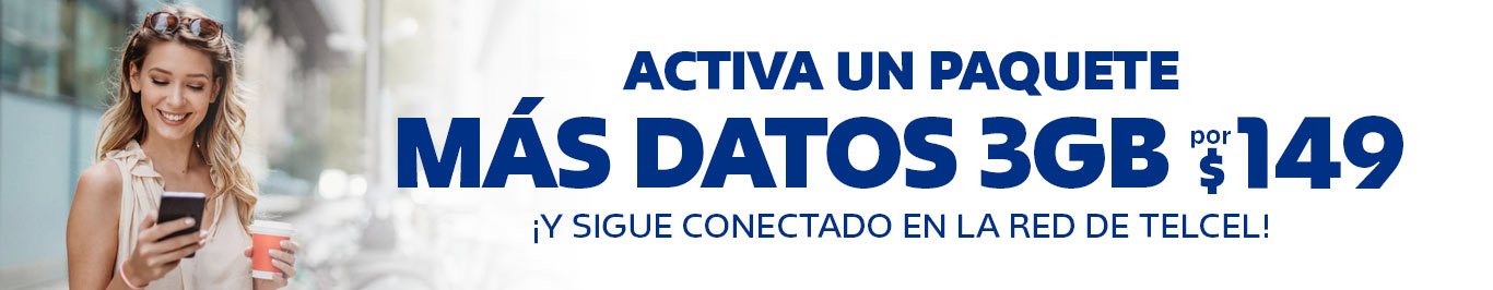 activa un paquete mas datos y sigue conectado con la mejor red de telcel en tu plan