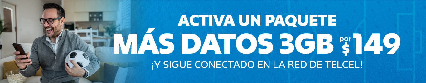 activa un paquete mas datos y sigue conectado con la mejor red de telcel en tu plan