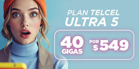 en telcel puedes tener 40 gigas de internet por 549 pesos con plan telcel ultra 5 conocelo