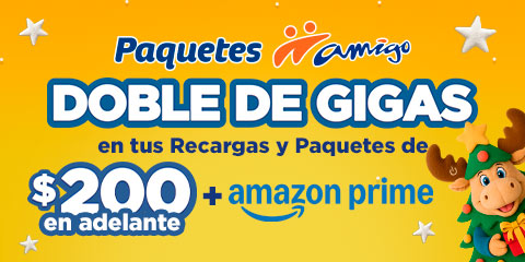con paquetes amigo sin limite tienes doble de gigas en recargas y paquetes de 270 pesos