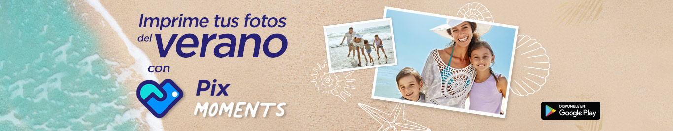 imprime todas tus mejores fotos usando la aplicacion pix moments descargala en google play