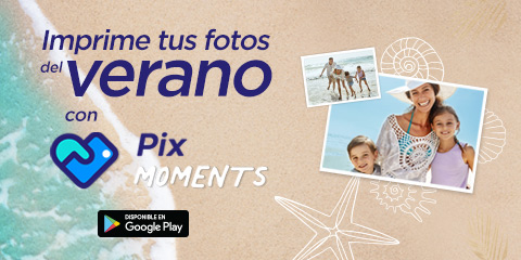 imprime todas tus mejores fotos usando la aplicacion pix moments descargala en google play