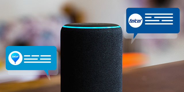responde todas tus dudas de tu cuenta telcel con alexa usando el asistente de voz telcel
