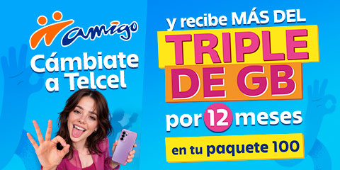 cambiate a telcel con el triple de gb por doce meses solo con amigo de telcel