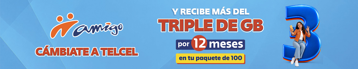 cambiate a telcel con el triple de gb por doce meses solo con amigo de telcel