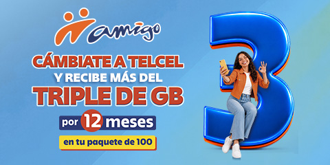 cambiate a telcel con el triple de gb por doce meses solo con amigo de telcel