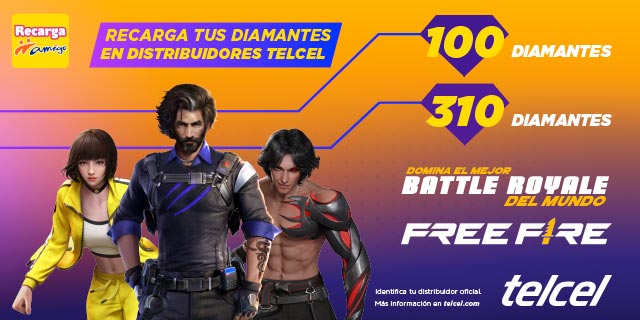 juega ahora con free fire pagando con tu telcel y disfruta de tu juego como nunca