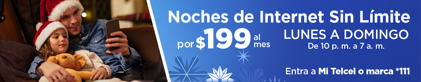 Telcel tiene los mejores paquetes y noches sin límites es uno de ellos contrátalo hoy mismo y no dejes de navegar con la mejor Red del país