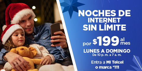 Telcel tiene los mejores paquetes y noches sin límites es uno de ellos contrátalo hoy mismo y no dejes de navegar con la mejor Red del país
