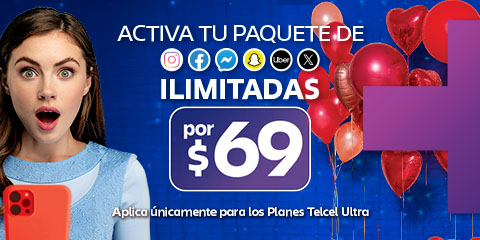 paquete con redes sociales ilimitadas por precio accesible en planes telcel ultra