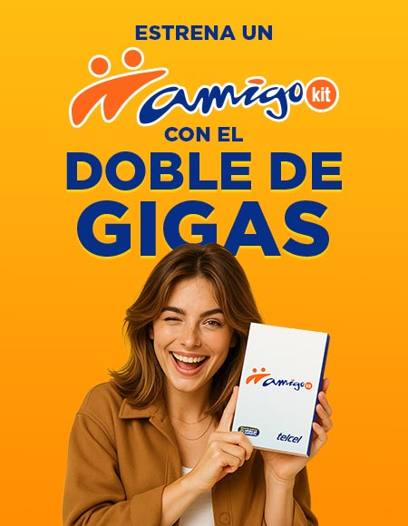 por seis meses disfruta el doble de datos al comprar tu amigo kit con el esquema amigo