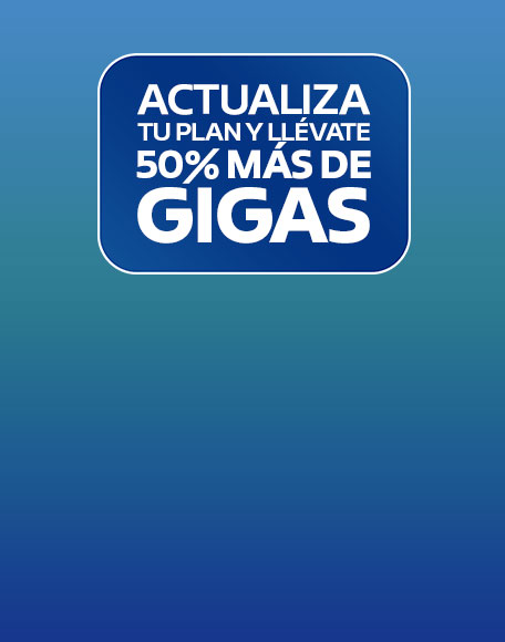 actualiza tu plan y llevate cincuenta por ciento mas de gigabytes solo con telcel