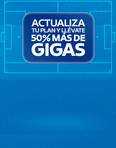 actualiza tu plan y llevate cincuenta por ciento mas de gigabytes solo con telcel